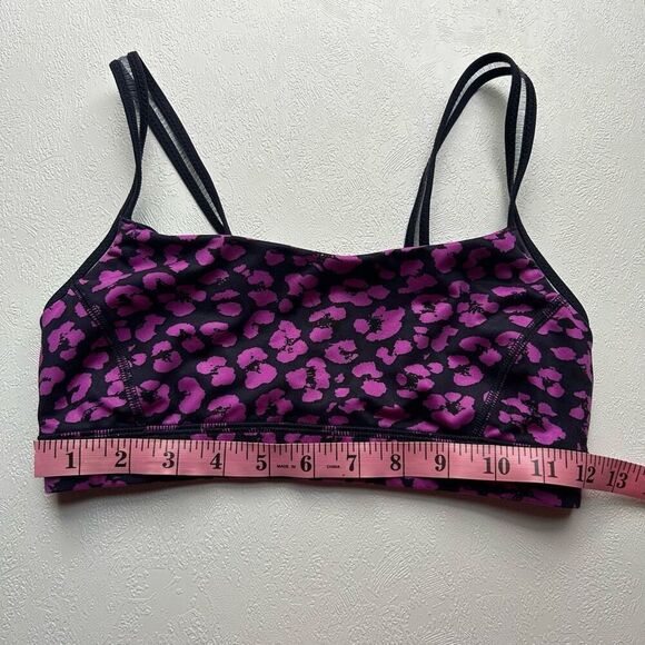 Lululemon Free To Be Wild Bra Pink Black Leopard Print Size 6 - Picture 5 of 7
